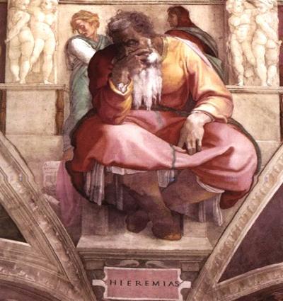 Jeremiah sitting pensive