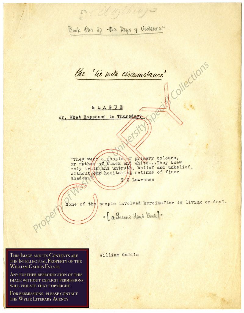 A title page for a manuscript titled